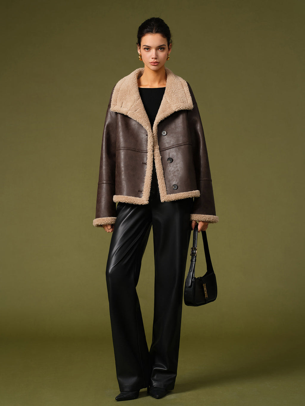 Women's Warm PU Leather Fleece Jackets - CelenoWear