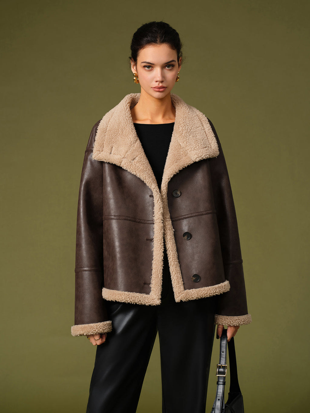 Women's Warm PU Leather Fleece Jackets - CelenoWear