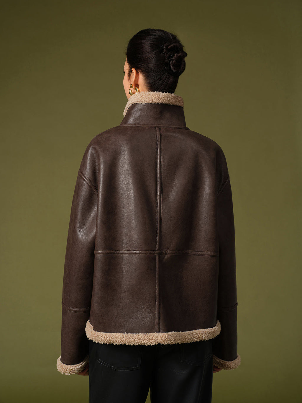 Women's Warm PU Leather Fleece Jackets - CelenoWear