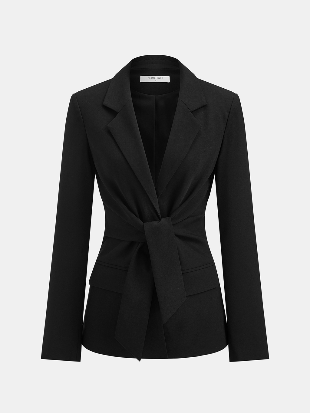 Women's Tailored Blazer with Tie-Waist - CelenoWear