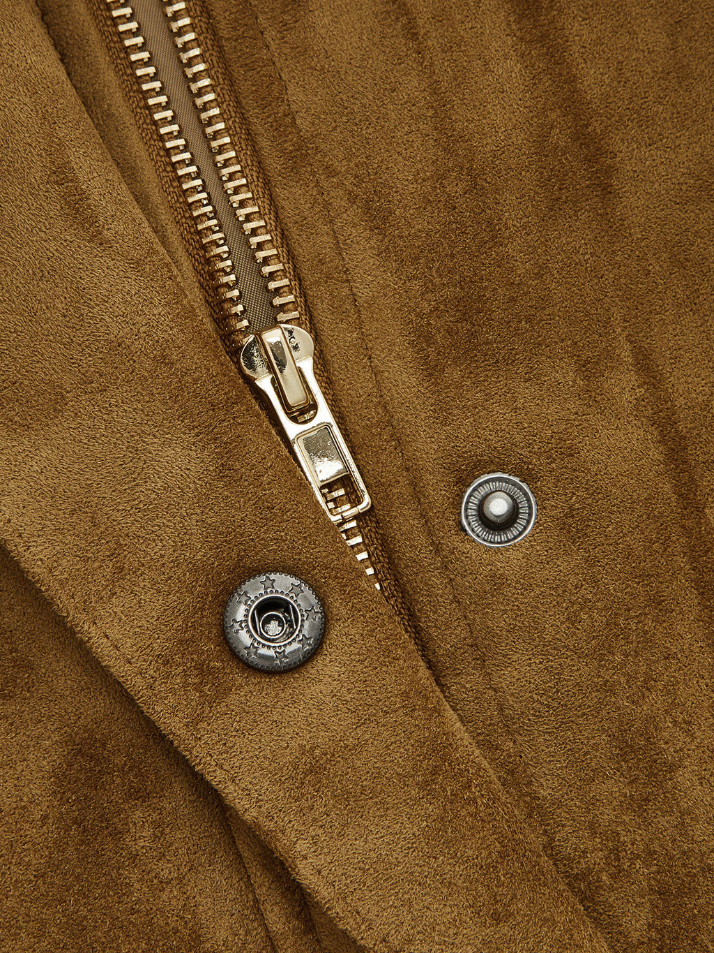 Women's Utility Jacket - Faux Leather Collar Suede Effect - CelenoWear